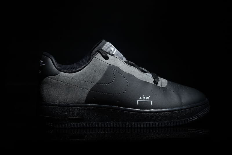 A COLD WALL Nike Air Force 1 Low Black Colorway Cinza De Couro Camurça Samuel Ross Branco Dezembro 2018 Dark Light Outro Visual