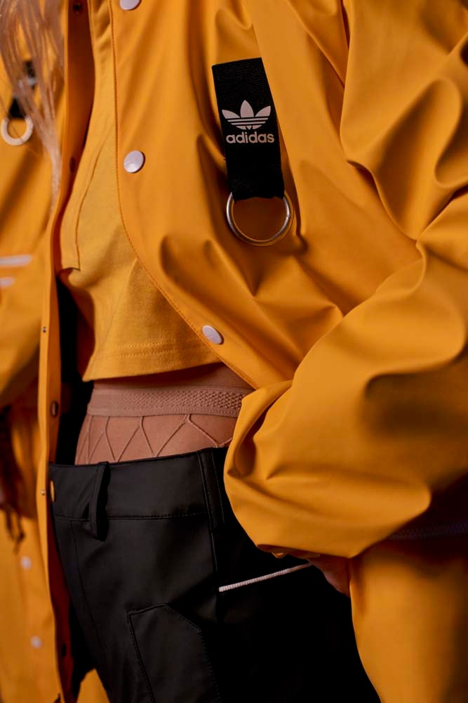 adidas Originals Olivia Oblanc Collaboration yellow black tees t shirts lookbook fall winter 2018 white hoodies outerwear pants jackets blue red buy details info purchase