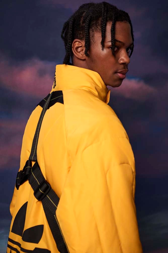 adidas Originals Olivia Oblanc Collaboration yellow black tees t shirts lookbook fall winter 2018 white hoodies outerwear pants jackets blue red buy details info purchase