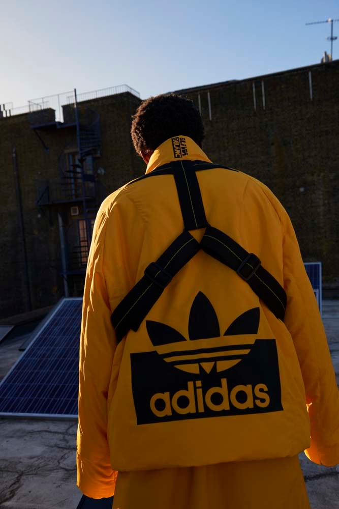 adidas Originals Olivia Oblanc Collaboration yellow black tees t shirts lookbook fall winter 2018 white hoodies outerwear pants jackets blue red buy details info purchase