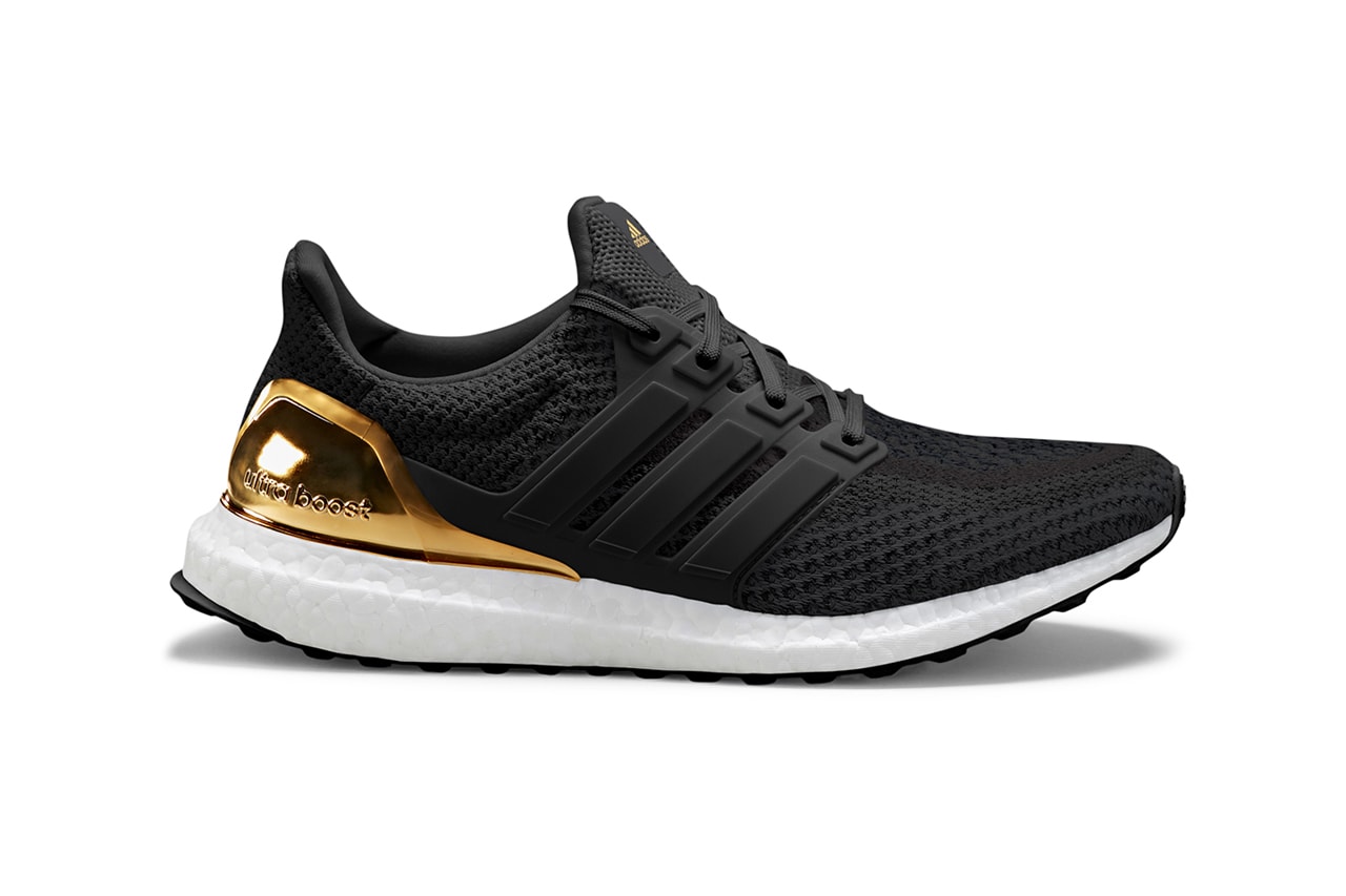 adidas UltraBOOST Medal Pack, Foot Locker Unvaulted gold bronze silver shiny black white woven