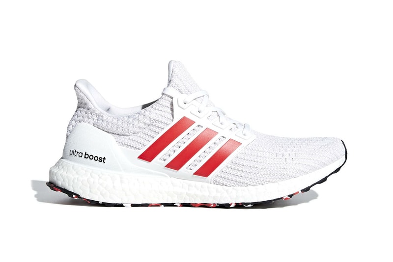adidas UltraBOOST 4.0 marble print outsoles "Active Red/Chalk White" release date price info sneaker red white black colorway