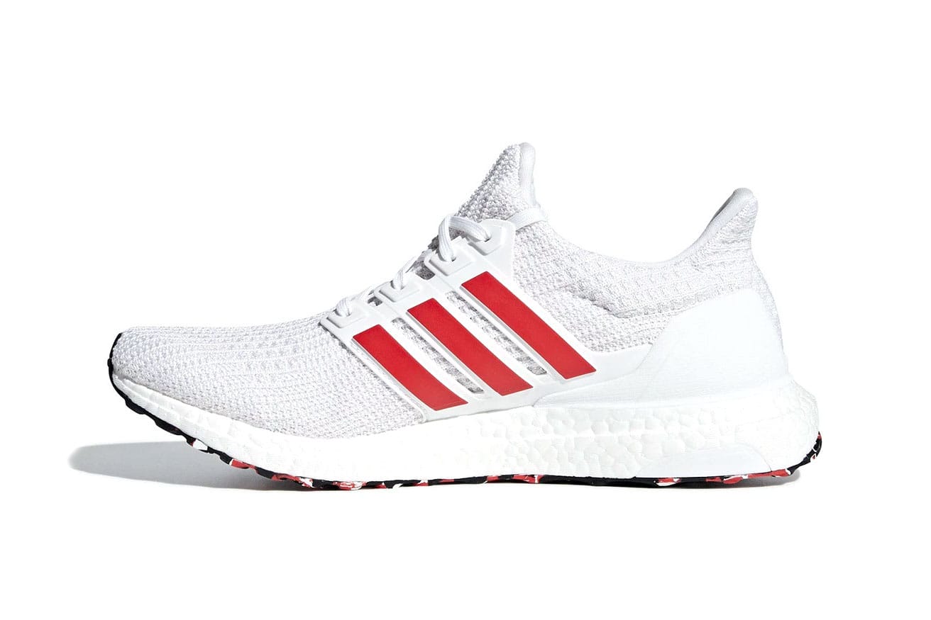 ultraboost red and white