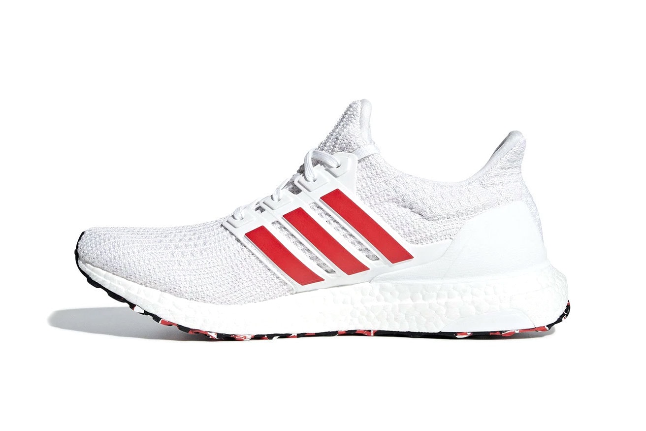 adidas UltraBOOST 4.0 marble print outsoles "Active Red/Chalk White" release date price info sneaker red white black colorway