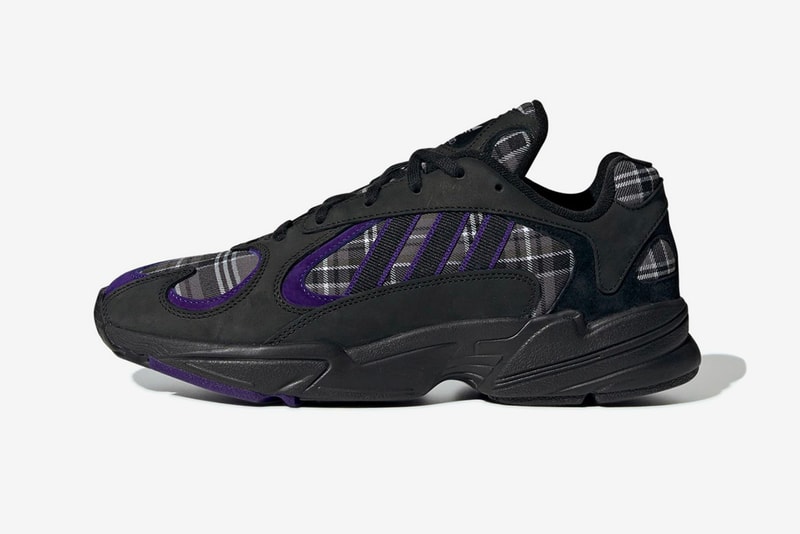 adidas Yung 1 Plaid red purple info release date originals orange chunky 90s sneaker tartan cop buy purchase first look closer