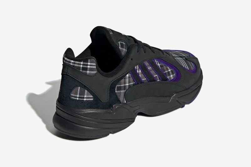 adidas Yung 1 Plaid red purple info release date originals orange chunky 90s sneaker tartan cop buy purchase first look closer