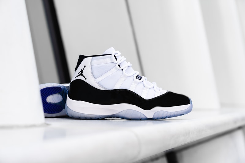 air jordan 11 concord closer look 2018 december footwear jordan brand  white black patent leather 45 4 5 michael