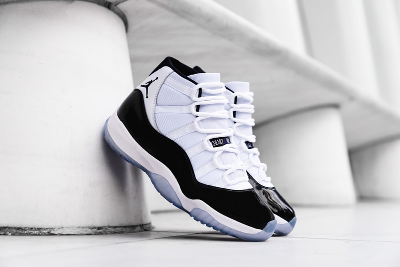 air jordan 11 concord closer look 2018 december footwear jordan brand  white black patent leather 45 4 5 michael