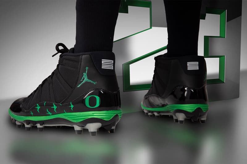 air jordan 11 jordan brand university of oregon oregon ducks 2018 black green silver air jordan 11 low