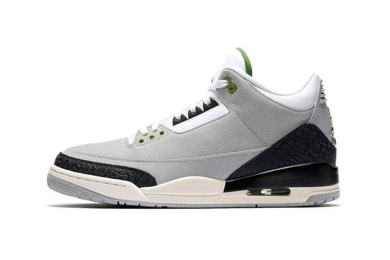 Air Jordan 3 Chlorophyll Buy Now StockX light smoke grey black white sail tinker hatfield 1987 nike trainer 1 MJ basketball sport jumpman