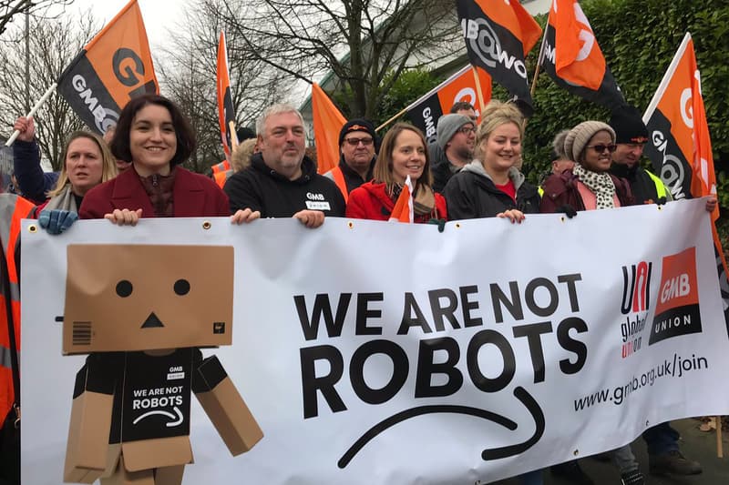 Amazon Europe Workers Strikes strike Black Friday Amazon Prime Day Jeff Bezos 2018 thanksgiving we are not robots gmb union germany spain uk united kingdom