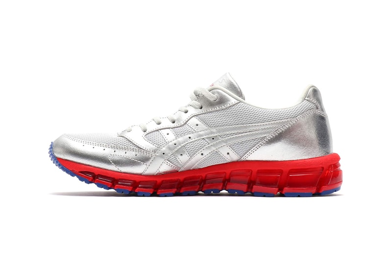 atmos x ASICS GEL-Inst.360 Silver Shoe Details Sneakers Trainers Kicks Shoes Footwear Cop Purchase Buy Metallic Marine Blue University Red