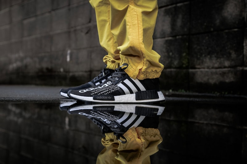 atmos adidas nmd r1 black white collab collaboration new sneakers november 17 2018 fall winter images pictures on feet release date info details