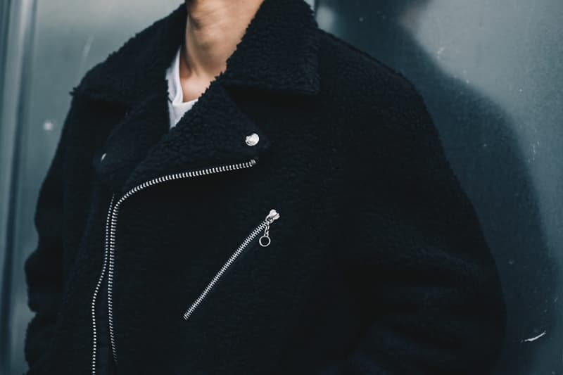atmos lab schott nyc fall winter 2018 colleciton riders jacket jackets outerwear fleece natural black blue yellow reversible down buy price where