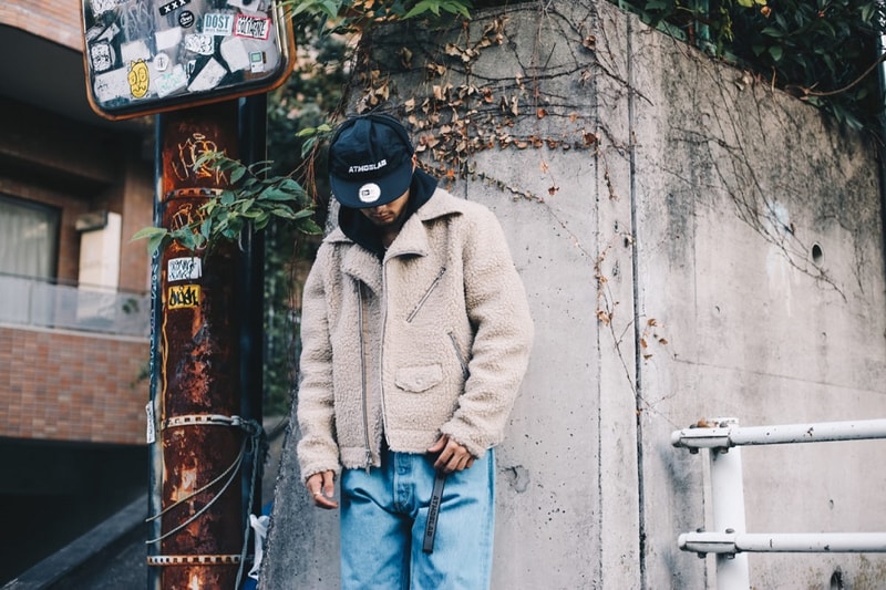 atmos lab schott nyc fall winter 2018 colleciton riders jacket jackets outerwear fleece natural black blue yellow reversible down buy price where