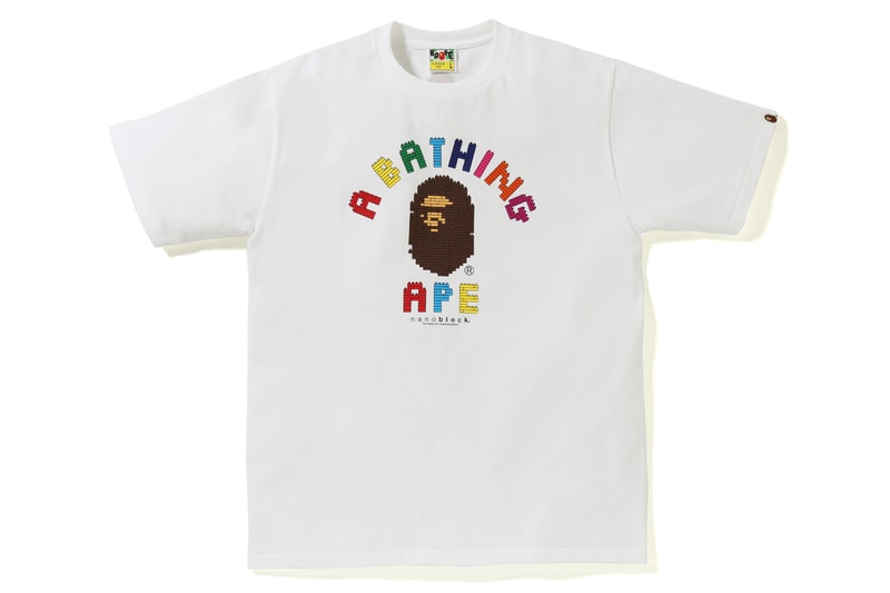 nanoblock x Baby Milo x BAPE Collection apparel t-shirts lego building blocks fall winter 2018 25 anniversary ape head