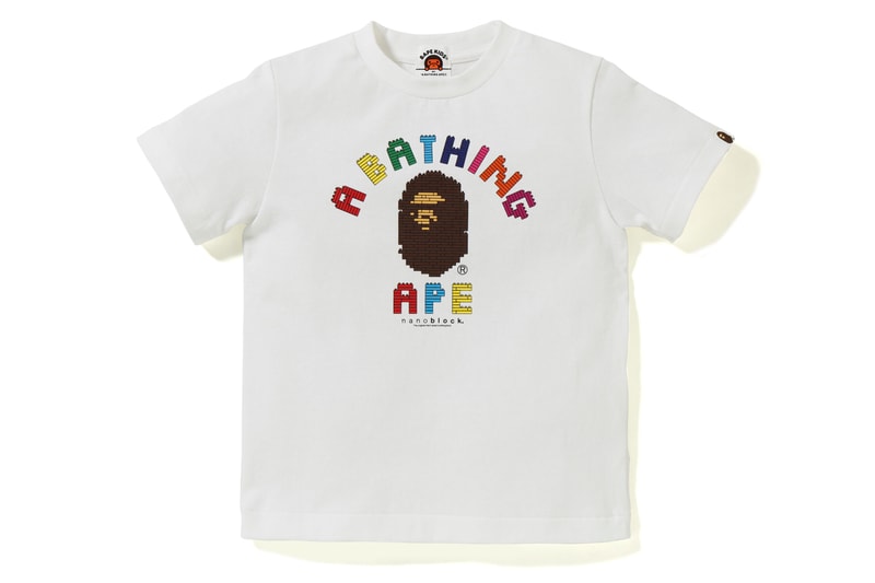 nanoblock x Baby Milo x BAPE Collection apparel t-shirts lego building blocks fall winter 2018 25 anniversary ape head
