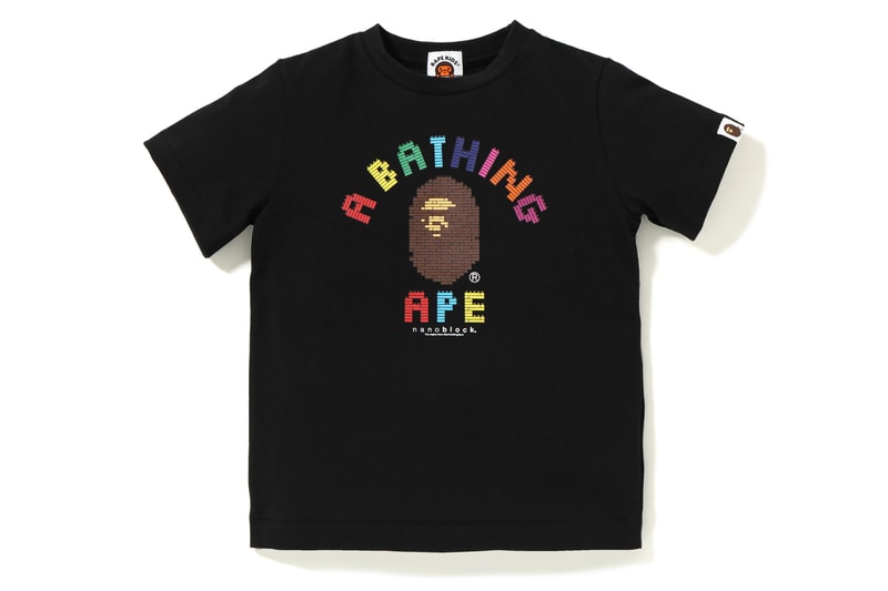 nanoblock x Baby Milo x BAPE Collection apparel t-shirts lego building blocks fall winter 2018 25 anniversary ape head