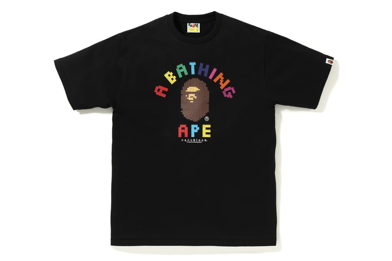 nanoblock x Baby Milo x BAPE Collection apparel t-shirts lego building blocks fall winter 2018 25 anniversary ape head