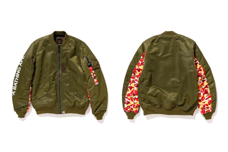 bape new year 2021 bomber jacket olive