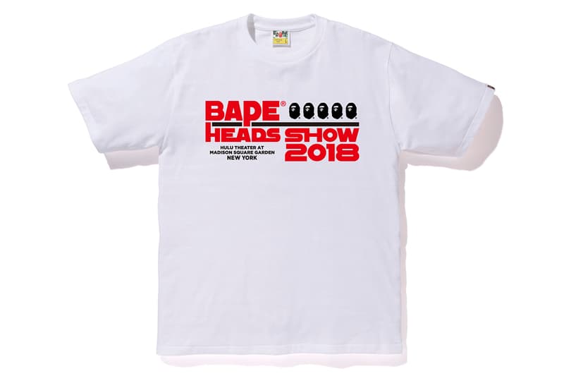 bape bathing ape heads show tee shirt print design release exclusive launch buy graphic Kid Cudi, Pusha T, Lil Yachty, Wiz Khalifa Big Sean ape