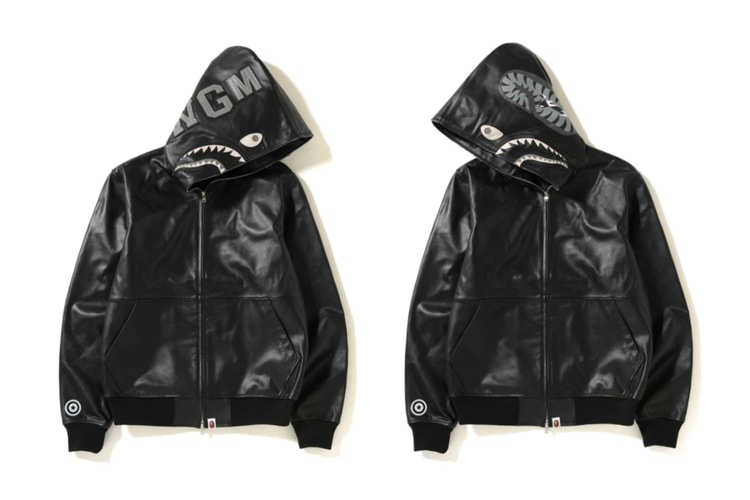 BAPE Reinterprets Its Shark Hoodie in Luxe Leather