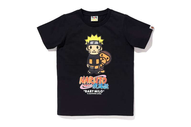 BAPE x Naruto & Boruto Collaboration Details Collab Fashion Clothing Collection Boruto: Naruto Next Generations Baby Milo Manga Anime Graphic Print buy cop release details