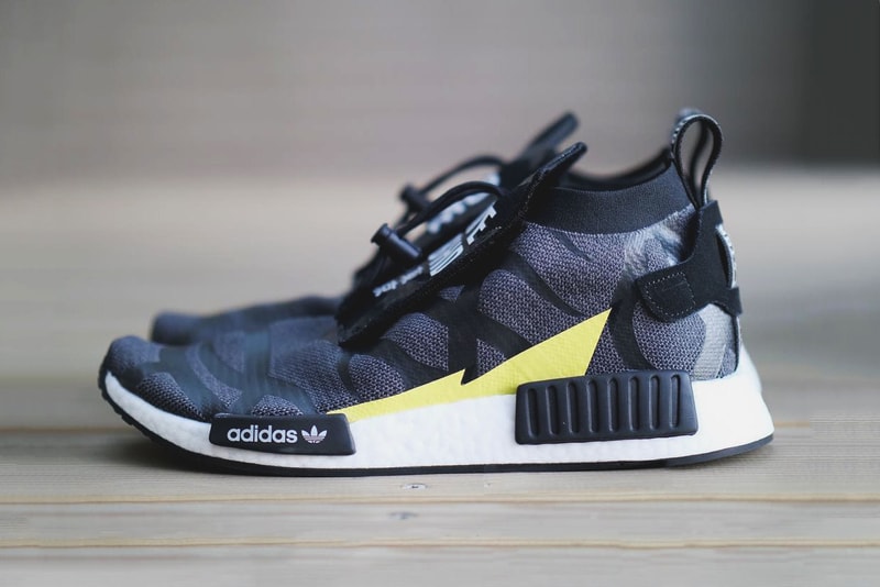 BAPE NEIGHBORHOOD adidas NMD TS1 First Look Black Grey Volt