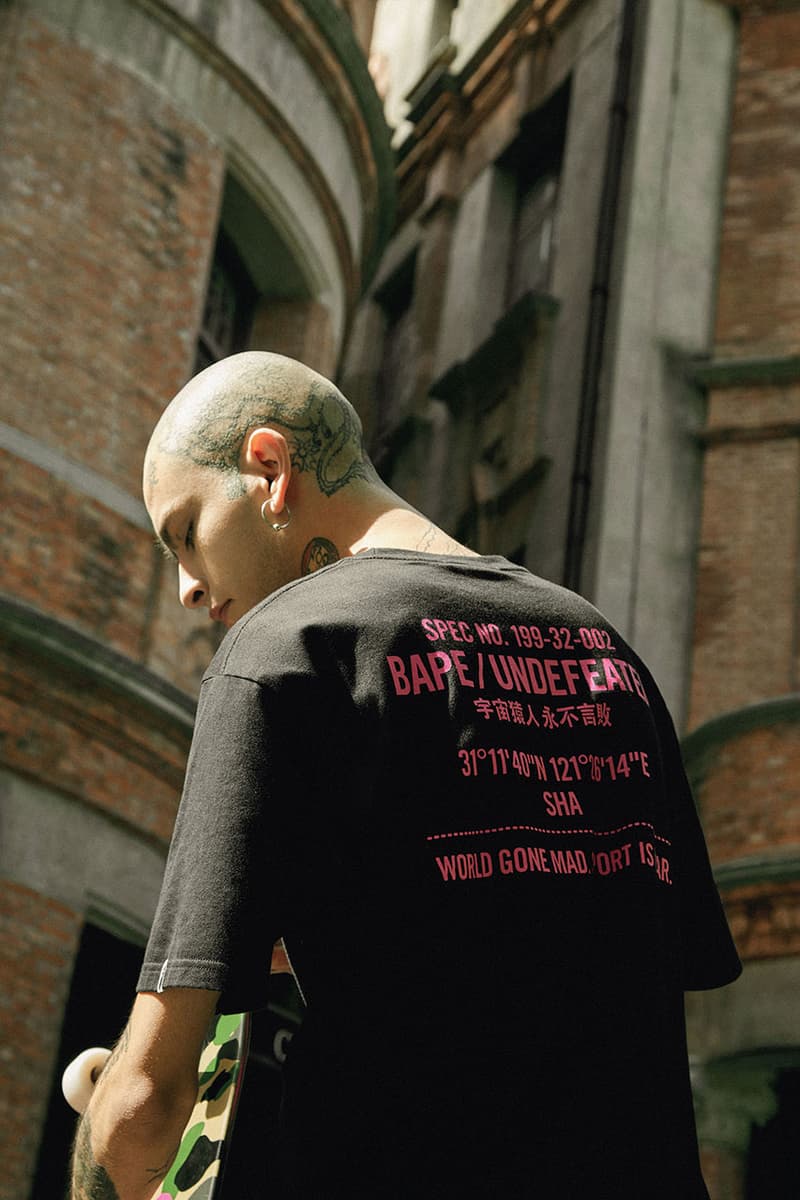 UNDEFEATED x BAPE 2018 Exclusive Collection Collab Collaborations Fashion Clothing Cop Purchase Buy Shanghai Store Launch