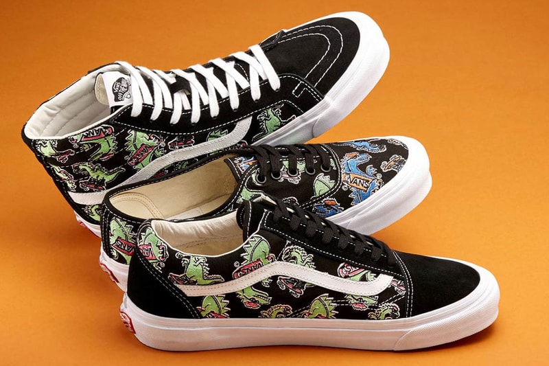 Barneys x Vans “Vanosaur” Collection Release date Vans Sk8-Hi Vans Slip-On Authentic Pattern Kids News Details Closer First Look