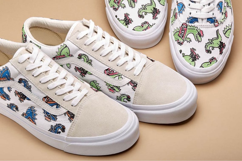Barneys x Vans “Vanosaur” Collection Release date Vans Sk8-Hi Vans Slip-On Authentic Pattern Kids News Details Closer First Look