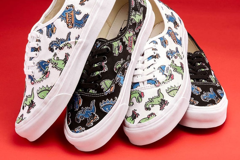 Barneys x Vans “Vanosaur” Collection Release date Vans Sk8-Hi Vans Slip-On Authentic Pattern Kids News Details Closer First Look