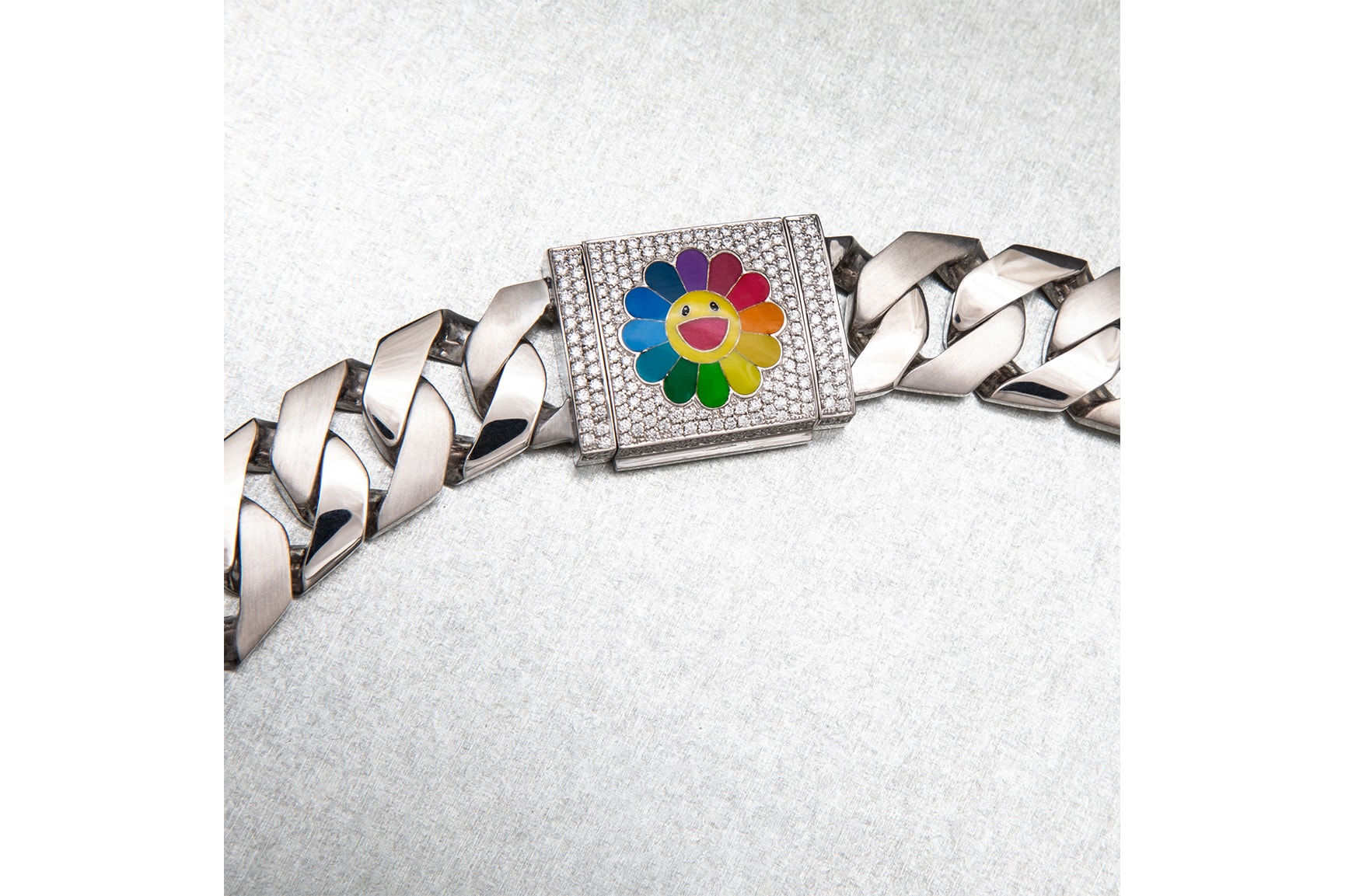 Sold at Auction: 18k LV Style Diamond Bracelet