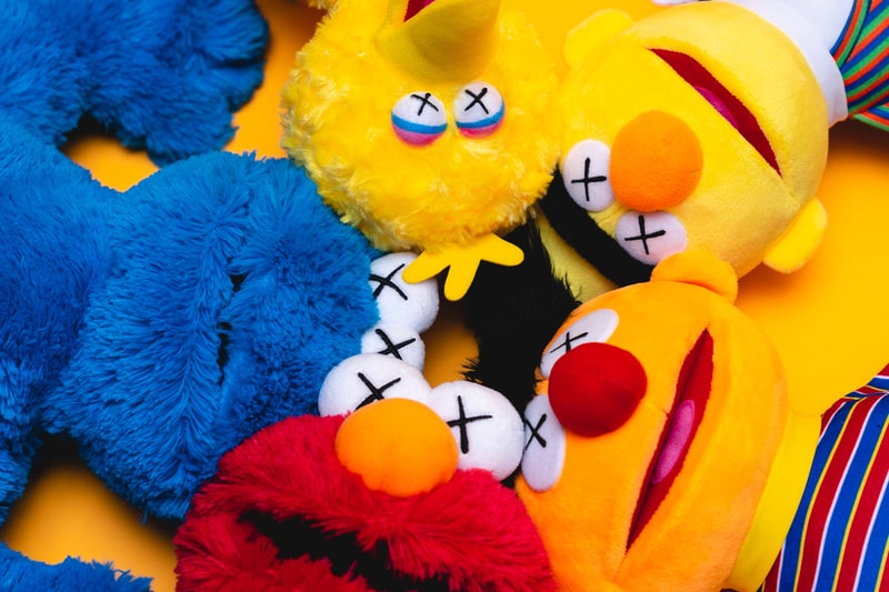 KAWS, KAWS, Sesame Street - A Complete Set of Five Plush Toys