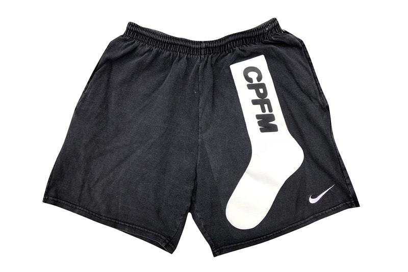 cactus plant flea market vintage nike clothing sock dover street market los angeles collection cpfm white swoosh black running shorts track washed