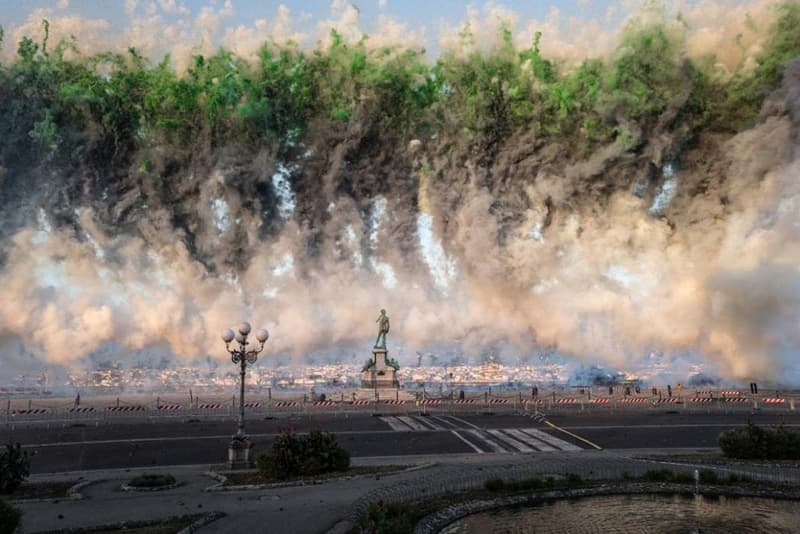 cai guo qiang florence fireworks flowers artworks installations