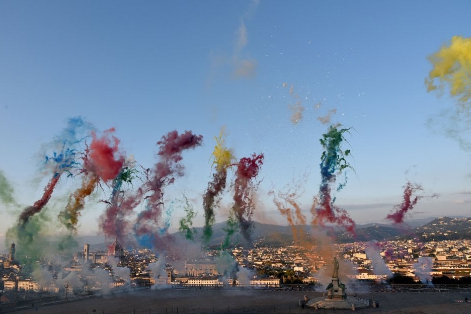 cai guo qiang florence fireworks flowers artworks installations