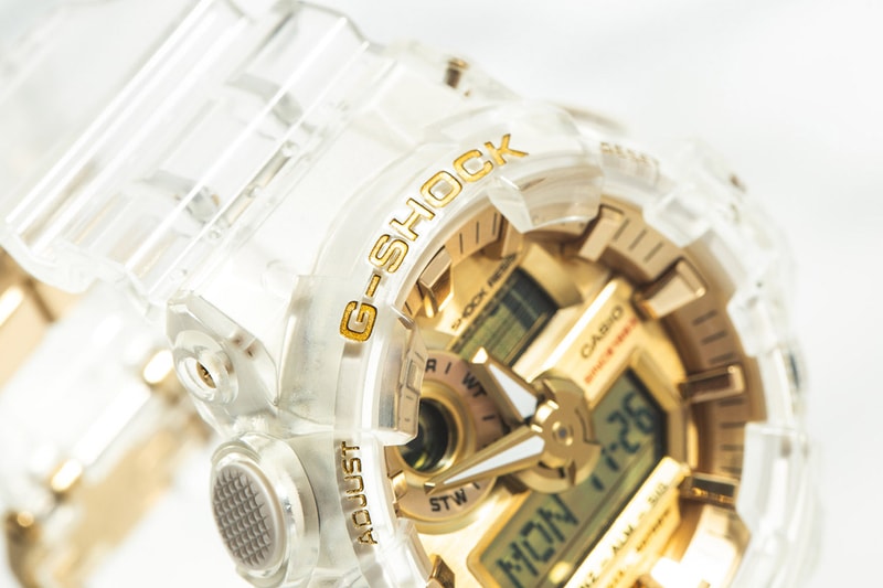 Casio G-SHOCK GA-735E "Glacier Gold" Restock drop release date info buy clear transparent watch timepiece translucent anniversary november 28 2018 hbx 35 anniversary