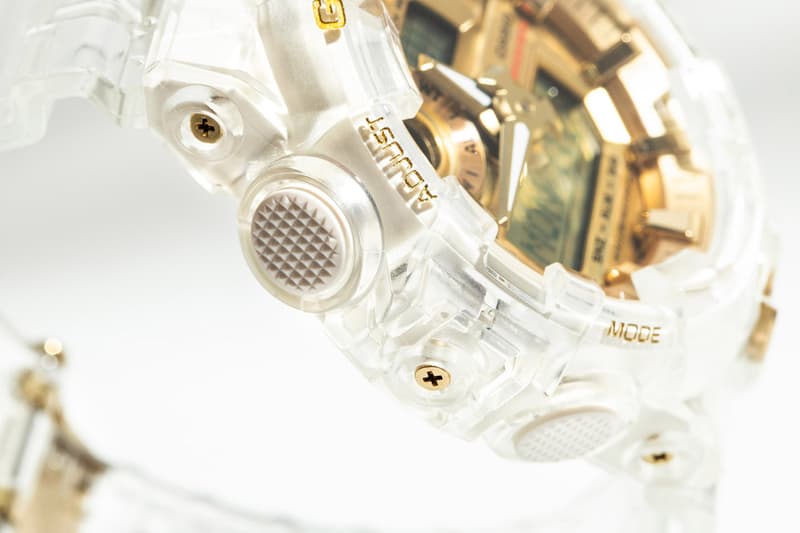 Casio G-SHOCK GA-735E "Glacier Gold" Restock drop release date info buy clear transparent watch timepiece translucent anniversary november 28 2018 hbx 35 anniversary