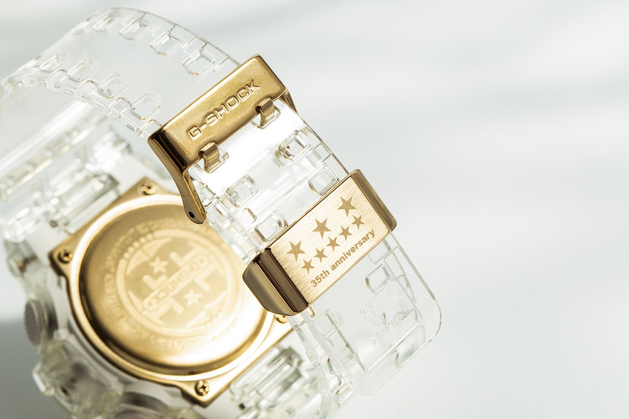 Casio G-SHOCK GA-735E "Glacier Gold" Restock drop release date info buy clear transparent watch timepiece translucent anniversary november 28 2018 hbx 35 anniversary