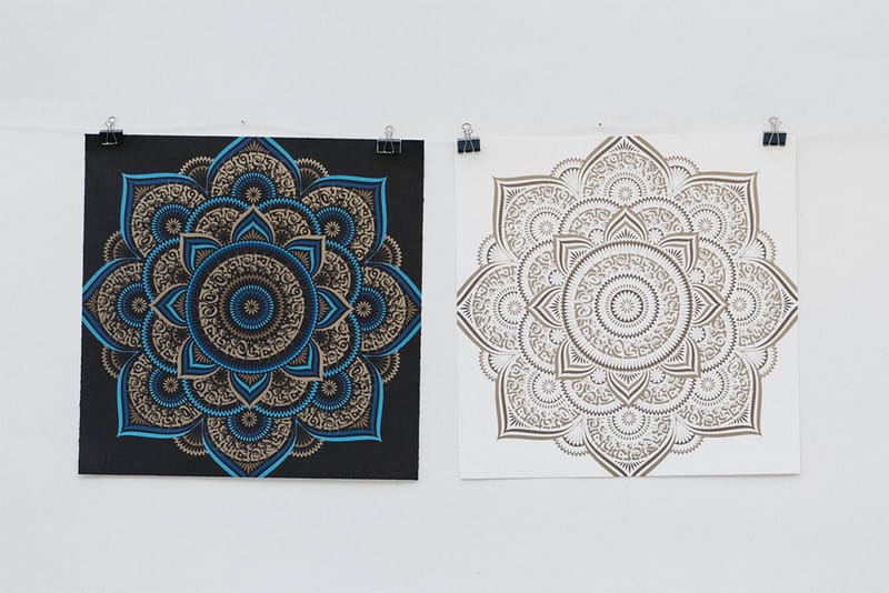 Cryptik Releases Intricate 'Blue Lotus' & 'Gold Lotus' Lithographs