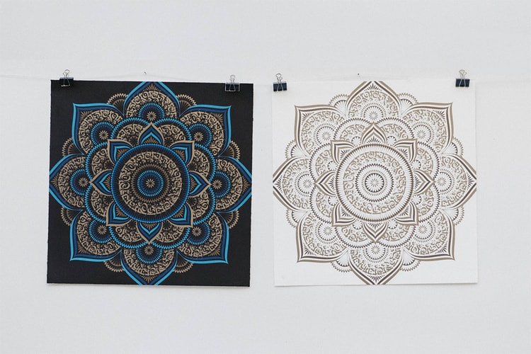 Cryptik Releases Intricate 'Blue Lotus' & 'Gold Lotus' Lithographs