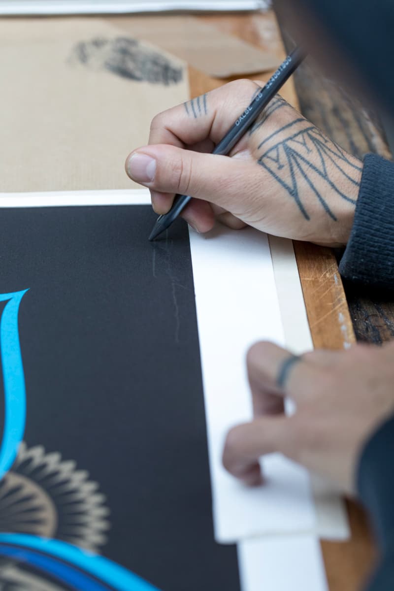 Cryptik x Print Them All Releases New Lithographs blue gold lotus