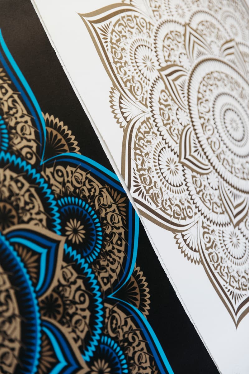 Cryptik x Print Them All Releases New Lithographs blue gold lotus