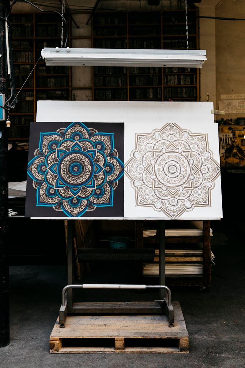 Cryptik x Print Them All Releases New Lithographs blue gold lotus