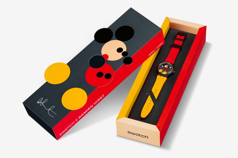 Damien Hirst x Swatch Mirror Mickey Release Info Date red black yellow white