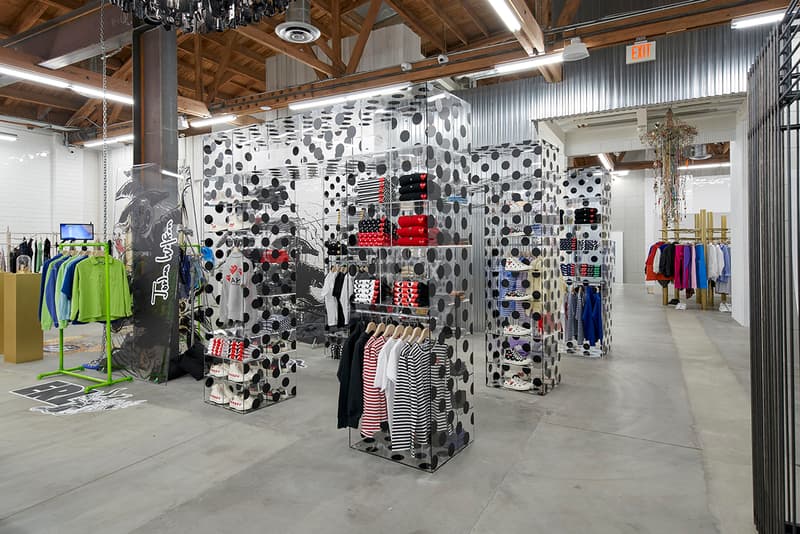 Dover Street Market Los Angeles Inside Look Now Open Details Store Shop Date BETTER™ Gift Shop BLACK Comme des Garçons Chanel Fine Jewelry Charles Jeffery Loverboy doublet ERL Nike IDEA Jacquemus Maison Margiela Marine Serre Melitta Baumeister NikeLab Noah NYC noir Kei Ninomiya Off White™ Virgil Abloh Palace Skateboards Pat McGrath LABS x The MET Raf Simons sacai Simone Rocha Stüssy Stephen Jones