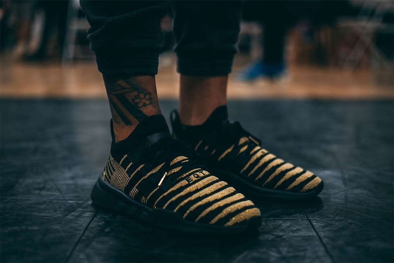 Dragon Ball Z x adidas EQT Support ADV Primeknit Super Shenron On foot black gold originals