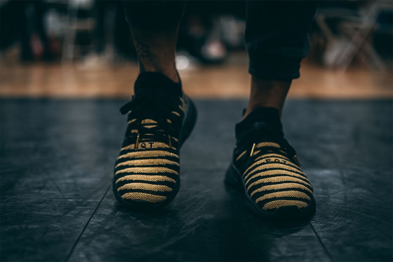 Dragon Ball Z x adidas EQT Support ADV Primeknit Super Shenron On foot black gold originals