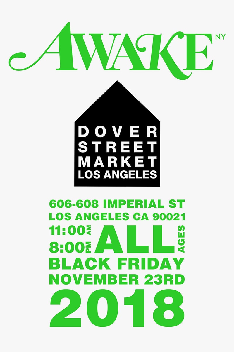 DSMLA Awake NY Black Friday 2018 Release t shirt hoodie capsule black green white